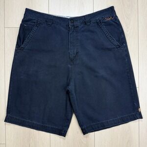 Quiksilver‎ Edition Black Chino Shorts Men's 36 Relaxed Fit Cotton Casual Surf